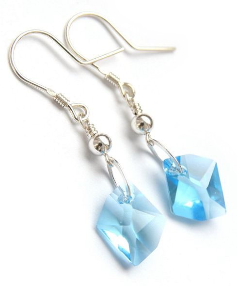 KOLCZYKI AQUA -kryształ Swarovski- IMPRESJA