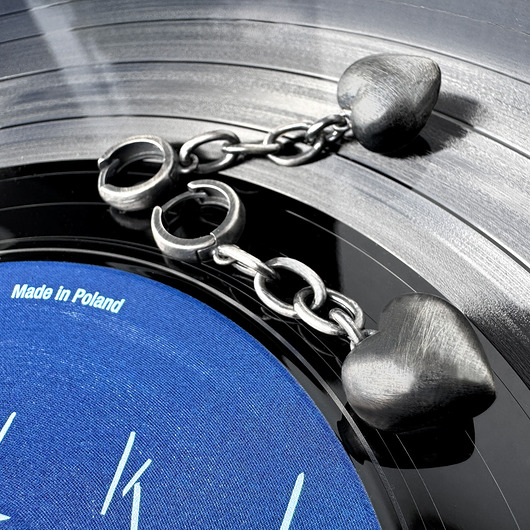 kolczyki srebrne Oksydowane kolczyki srebrne duże Serduszka Rockstar