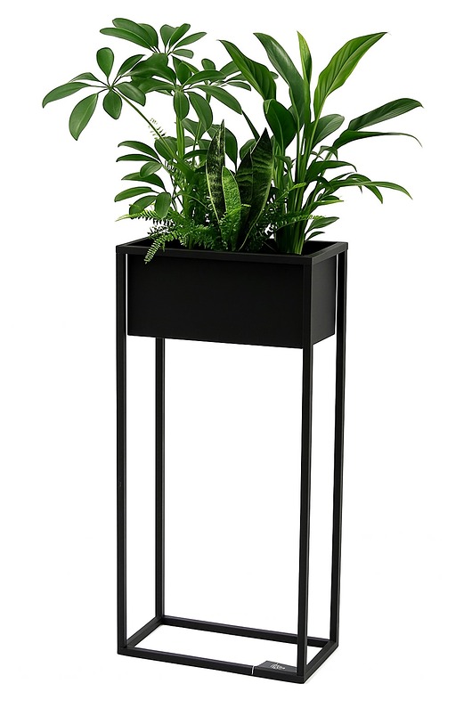 kwietniki Kwietnik Metalowy CUBO 80x40cm czarny
