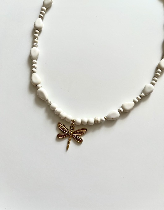 naszyjniki - inne Naszyjnik Dragonfly z zawieszką w kształcie ważki