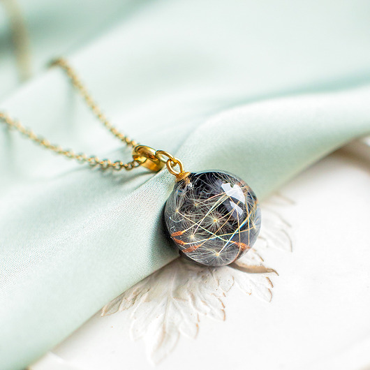 wisiory Wisiorek z rzęsek dmuchawca