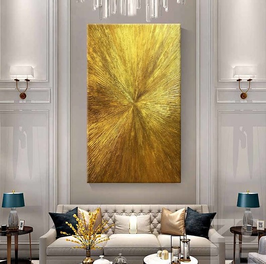 obrazy ARTISTIC GOLD - Wielkoformatowy obraz art&texture