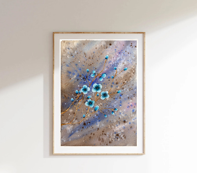 obrazy Oryginalna akwarela. Kwiaty  A4