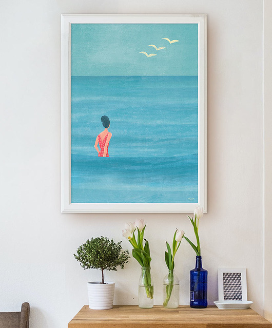 plakaty Lato nad morzem - plakat fine art