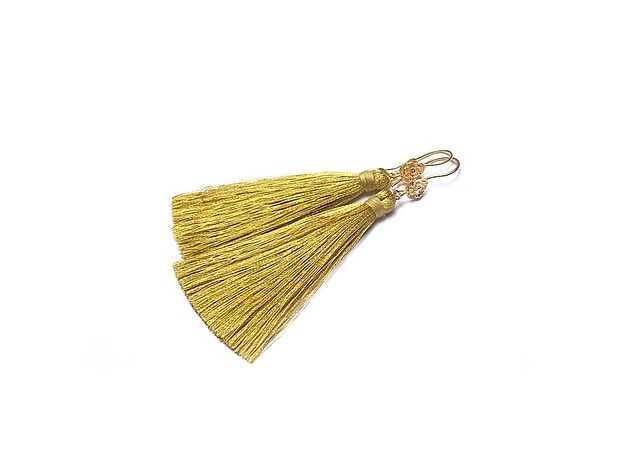 BOHO /MUSTARD/ - kolczyki Katia i krokodyl