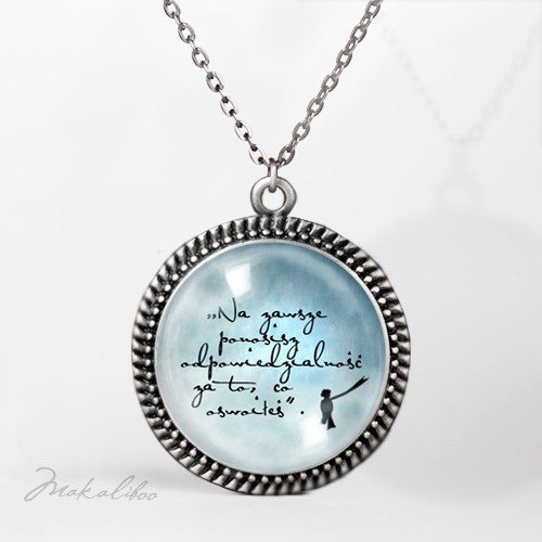 Mały Książę -  medalion silver (blue) Makaliboo