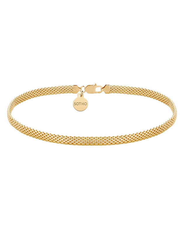 złote naszyjniki Złoty gruby choker tuba