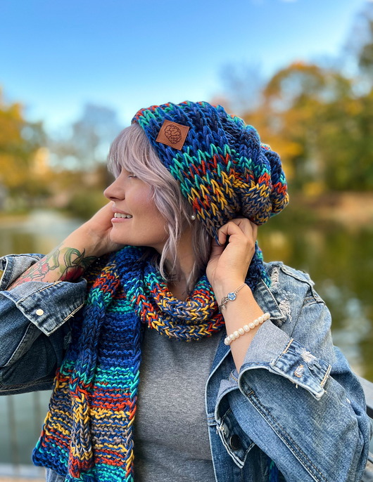 czapki i kapelusze męskie Szalik handmade Góski Potok