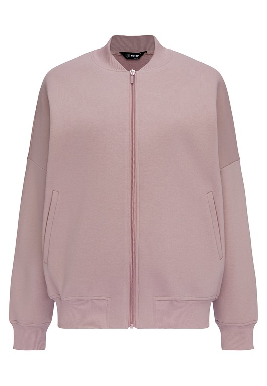 kurtki damskie Bomberka Sporty Chic Brudny Róż