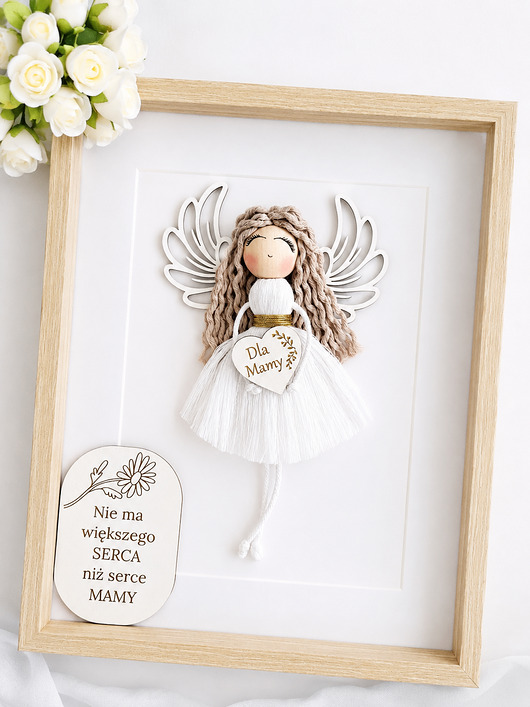 inne Personalizowany Prezent na Dzień Matki- Aniołek w ramce.