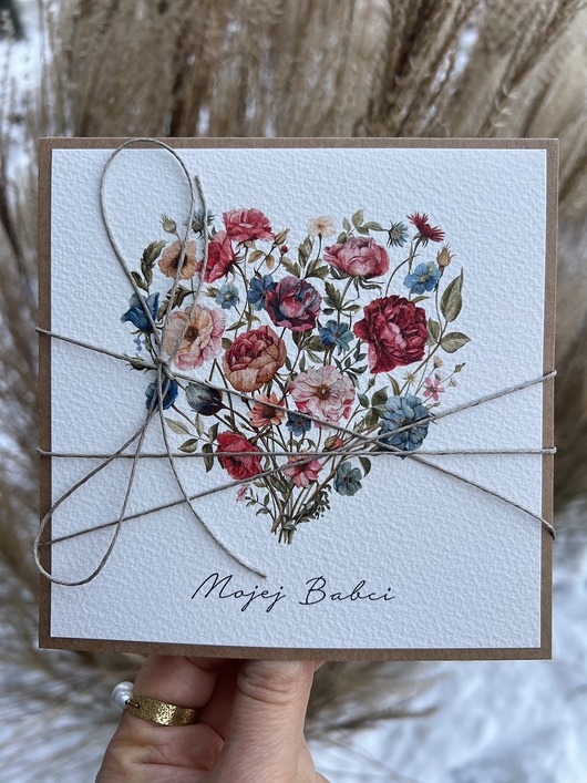 kartki scrapbooking Kartka dla babci - prezent słowa