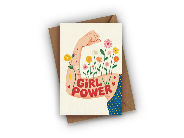 kartki okolicznościowe - wydruki Kartka na Dzień Kobiet- GIRL POWER