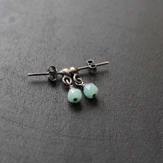 kolczyki z kamieniami Kolczyki amazonitowe wysepki