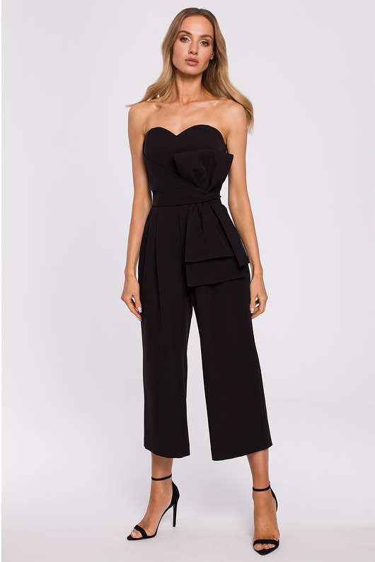 kombinezony damskie Kombinezon gorsetowy-czarny(M-571)