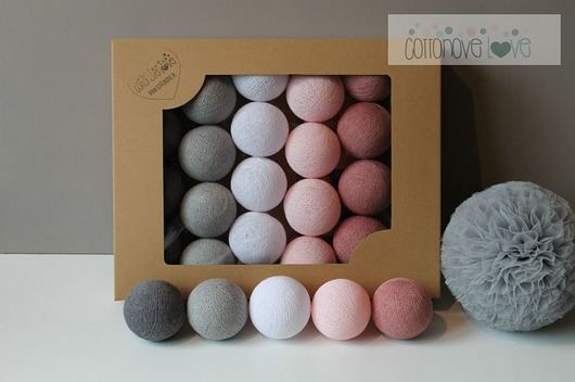Cotton Balls!  -  35 kul - Dusty Pink Turkusowa Pracownia