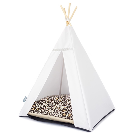 Legowisko Tipi Glamour Białe - Pantera Halkalife