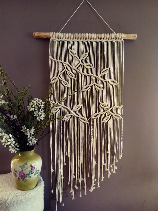 Makrama Listki 43x95 cm od ręki Makrama Decor
