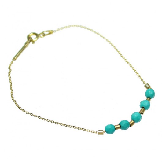 Bransoletka POPLAVSKY TURQUOISE & GOLD POPLAVSKY
