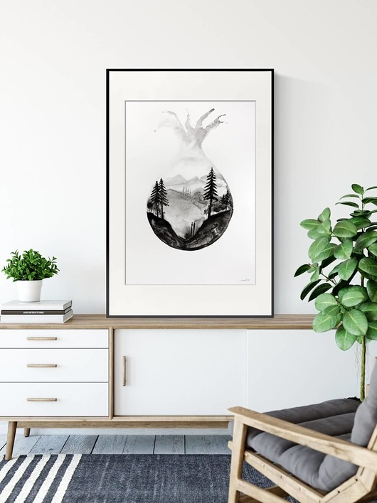 obraz 50X70 cm wykonany ręcznie ZAM MiniMalArt