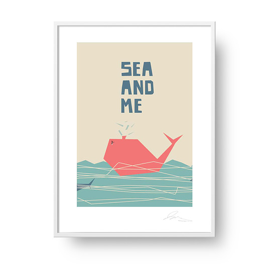 Plakat SEA AND ME Wieloryb Wiewiórka i Spółka