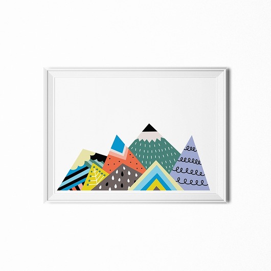 Plakat skandynawski Góry myscandi
