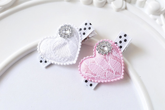 SPINKI DO WŁOSÓW FILIPOLA Pink Love SERCA FILIPOLA