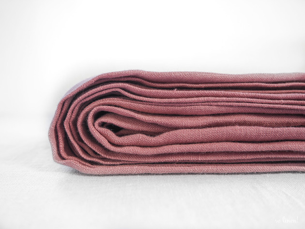 Lniane Prześcieradło Płaskie DUSTY  PINK so linen!