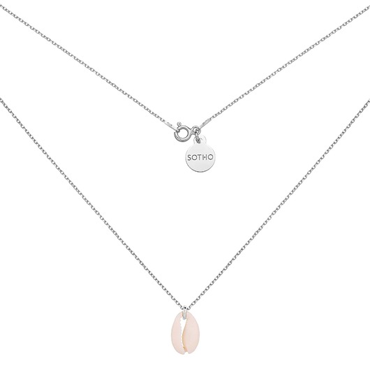 srebrne naszyjniki Srebrny naszyjnik z muszelką