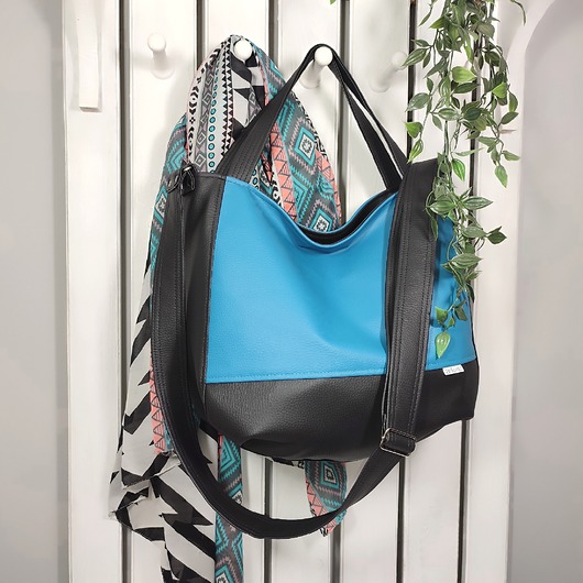torby na ramię Morska torebka 3w1, morska listonoszka, morska torba crossbody