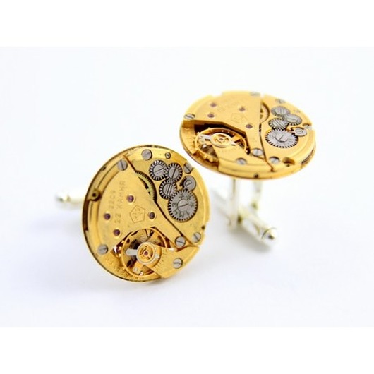 spinki do mankietów Spinki - Golden Treasure de SILVA - mechanizmy