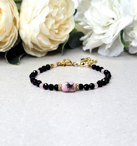 bransoletki z kamieni naturalnych Elegancka bransoletka z Turmalinem