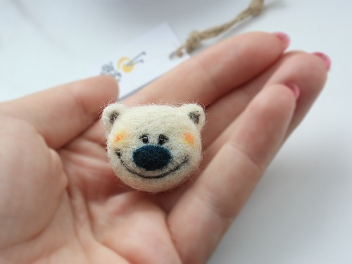 Broszka Miś Asu agaFil handicraft