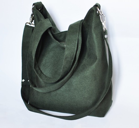 TORBA HOBO L - ciemna zieleń PRACOWNIA 166