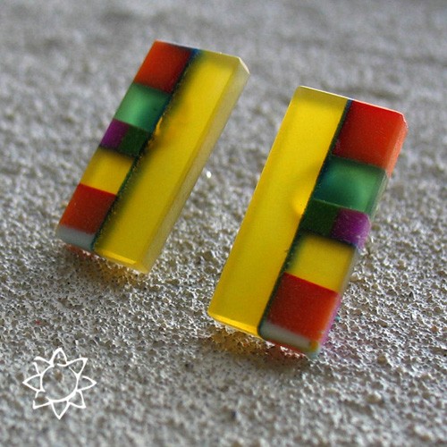 ECO MOSAIC- kolczyki z recyklingu KOS jewellery