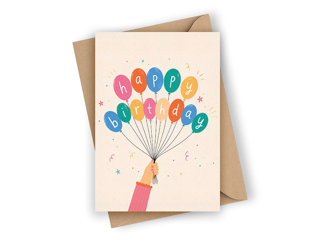 kartki okolicznościowe - wydruki Kartka urodzinowa- Happy Birthday