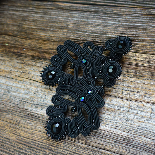 kolczyki soutache Kolczyki Black Magic