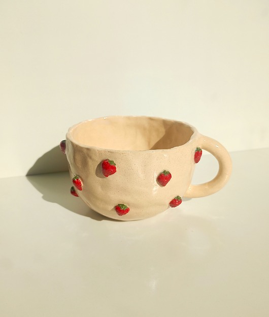 filiżanki Ceramiczna ręcznie robiona filiżanka w poziomki