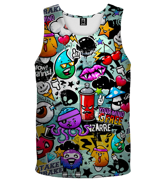 t-shirty męskie DR.CROW Bokserka Męska Graffiti Bizarre