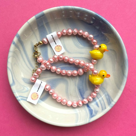 naszyjniki - inne Bransoletka  Perła Barokowa&Kaczuszka