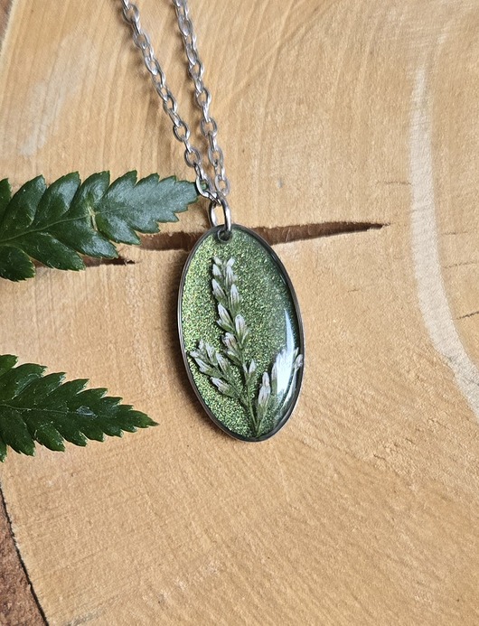 wisiory Wieczne kwiaty srebrna zielona zboża