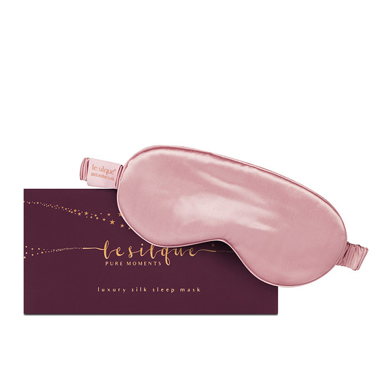 opaski na oczy LE SILQUE Opaska na oczy z jedwabiu - SUGAR PINK
