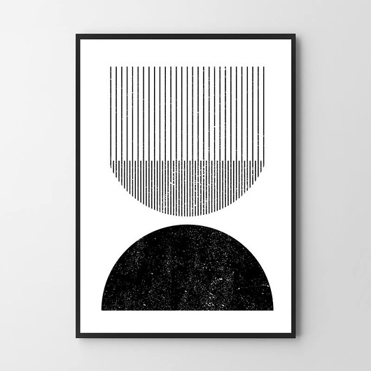 plakaty Plakat Czarna geometria abstrakcja minimalistyczna
