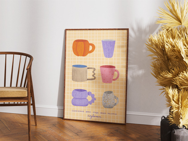 plakaty Plakat Kubeczki Kubki