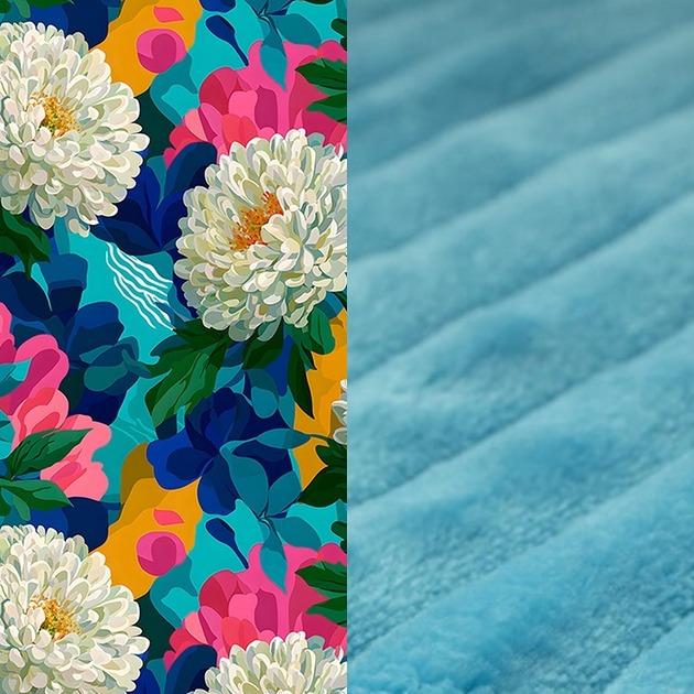 kocyki, kołderki, pościel dla dzieci WYJĄTKOWY koc _ narzuta _ wiosenne kwiaty _ 155x200 cm