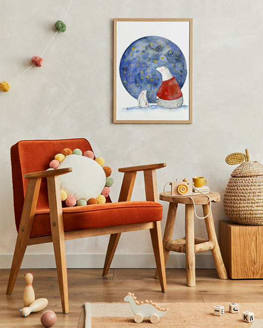 obrazy i plakaty do pokoju dziecięcego Przyjaciele i Gwiazdy, 30x40 cm