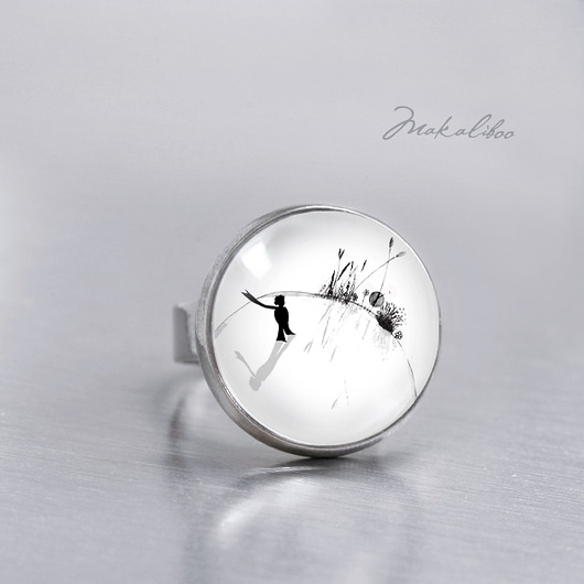 Mały Książę "Planeta" - simple ring Makaliboo
