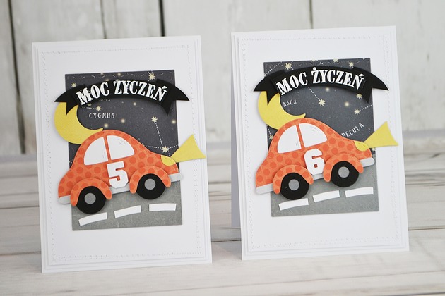 Kartka z autkiem dla fana motoryzacji artwithheart