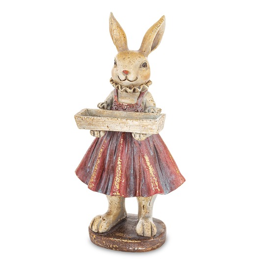 ozdoby wielkanocne Figurka - króliczka 20x10x8cm AMELIA ze skrzynką na kwiaty
