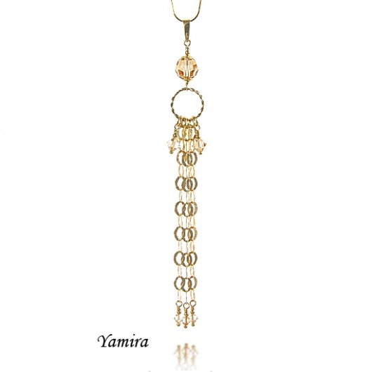 wisior - gold and long luxury yamira