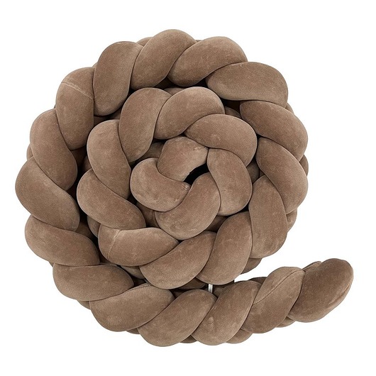 akcesoria do łóżeczek Ochraniacz warkocz welur Mocha 240cm PZ